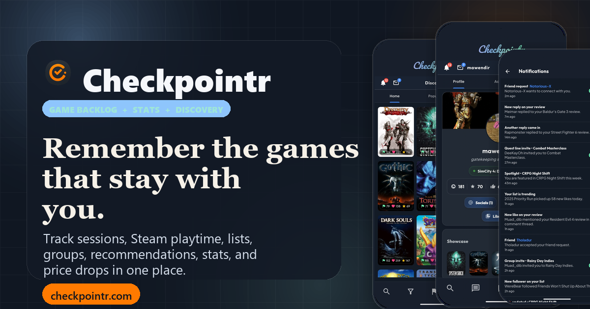 Checkpointr | Game Discovery, Tracking & Community